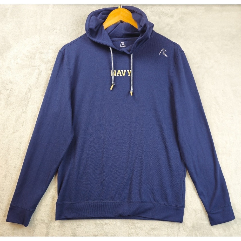 Rhoback Men's Hesi Performance Hoodie Pullover Size Small US Navy Embroidered